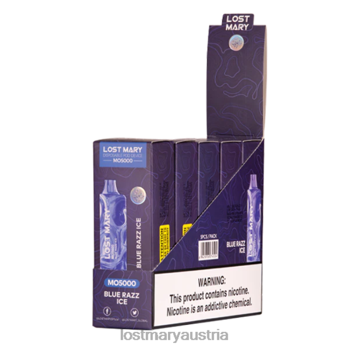 hat Mary Mo5000 verloren blaues Razz-Eis- Lost Mary Vape Geschmack 24NB13