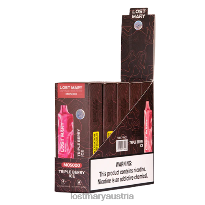 hat Mary Mo5000 verloren dreifaches Beereneis- Lost Mary Vape Einschalten 24NB75