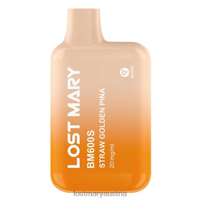 Lost Mary BM600S 20 mg Einweg-Vape Strohgoldene Pina- Lost Mary Kaufen 24NB170