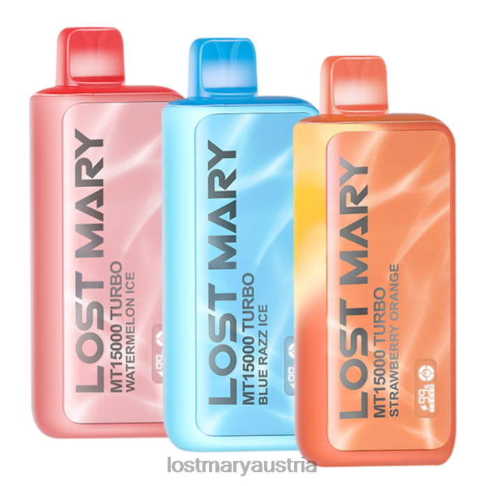 Lost Mary MT15000 Turbo-Sampler Wassermeloneneis/Blue Razz Ice/Erdbeerorange- Lost Mary Vape 24NB81