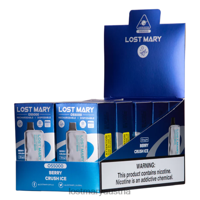 Lost Mary OS5000 Glanz Beeren-Crush-Eis- Lost Mary Vape Einschalten 24NB5