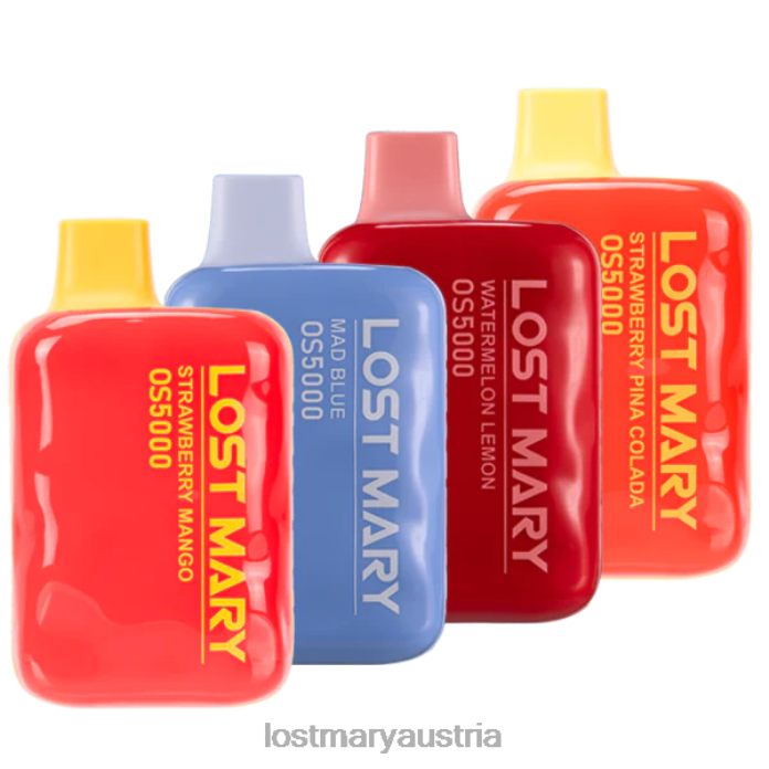 Lost Mary OS5000 Sampler Mad Blue/Erdbeer-Pina Colada/Wassermelone-Zitrone/Erdbeer-Mango- Lost Mary Vape Einschalten 24NB45