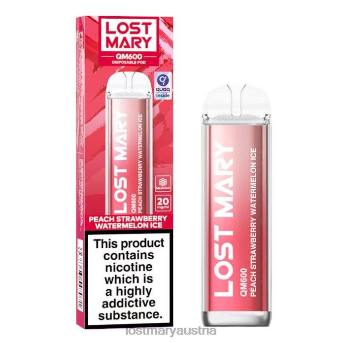 Lost Mary QM600 Einweg-Vaporizer Pfirsich-Erdbeer-Wassermelone- Lost Mary Vape ZÃ¼ge 24NB166
