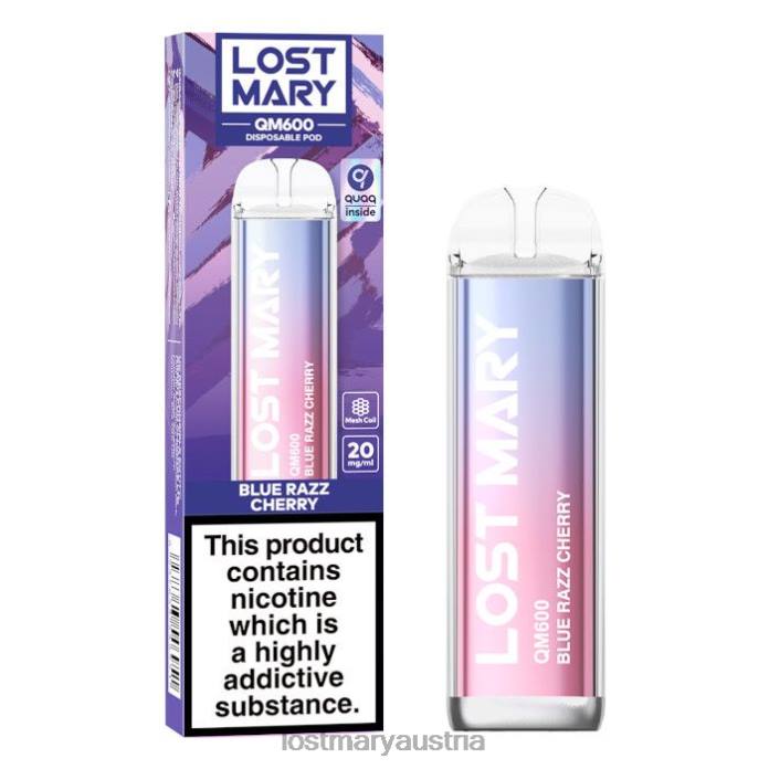Lost Mary QM600 Einweg-Vaporizer blaue Razz-Kirsche- Lost Mary Vape ZÃ¼ge 24NB156