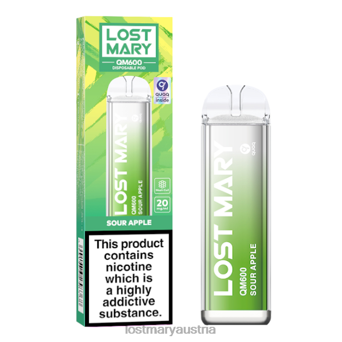 Lost Mary QM600 Einweg-Vaporizer saurer Apfel- Lost Mary Vape Einschalten 24NB165